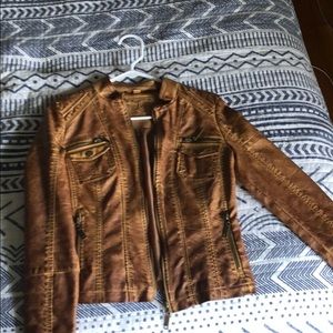 Tan pleather jacket